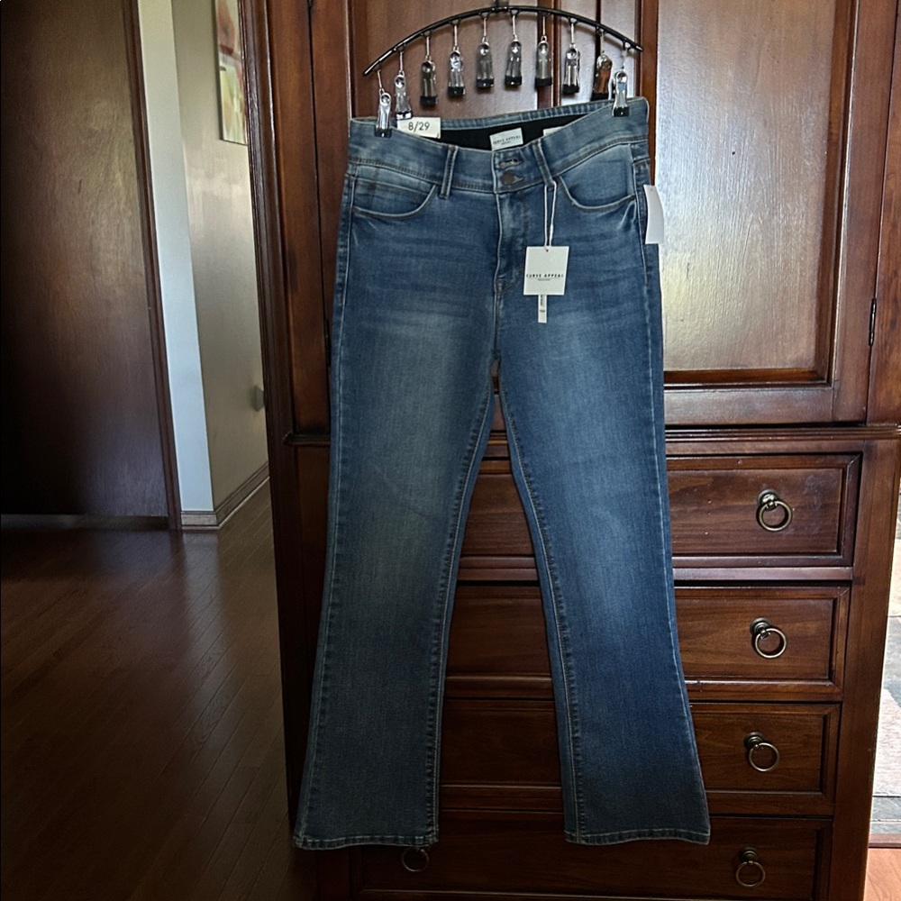 Curve Appeal Women's Joslin High Rise Boot Blue Jeans